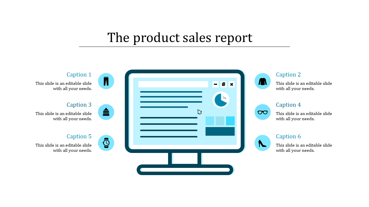 Free - Simple Sales Report Template Presentations Designs